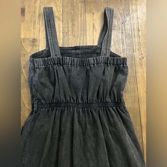 SHE + Sky Stylish Black Light Denim Dress Sleeveless with straps Western - Picture 12 of 13
